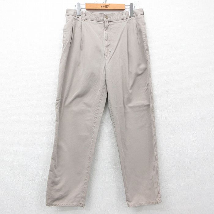 W32★古着 ドッカーズ パンツ メンズ 90年代 90s ベージュ カーキ 25mar27 中古 ボトムス ロング