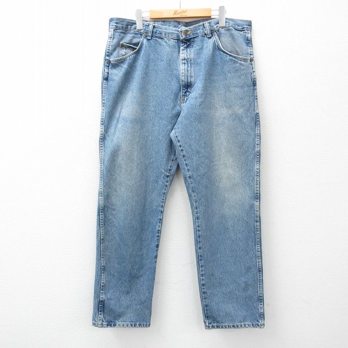 【50%OFF】W37★古着 ラングラー Wrangler ジーンズ メンズ 00年代 00s 紺 ネイビー デニム 25mar27 中古 ボトムス ジーパン Gパン ロング パンツ