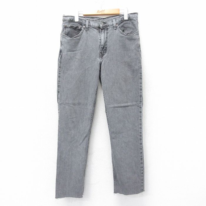W34★古着 リーバイス Levis 511 ジーンズ メンズ 黒 ブラック デニム 25mar27 中古 ボトムス ジーパン Gパン ロング パンツ