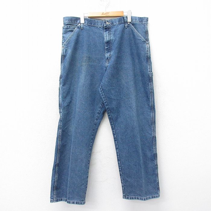 W39★古着 ラングラー Wrangler ペインター パンツ メンズ 紺 ネイビー デニム 25mar27 中古 ボトムス ロング