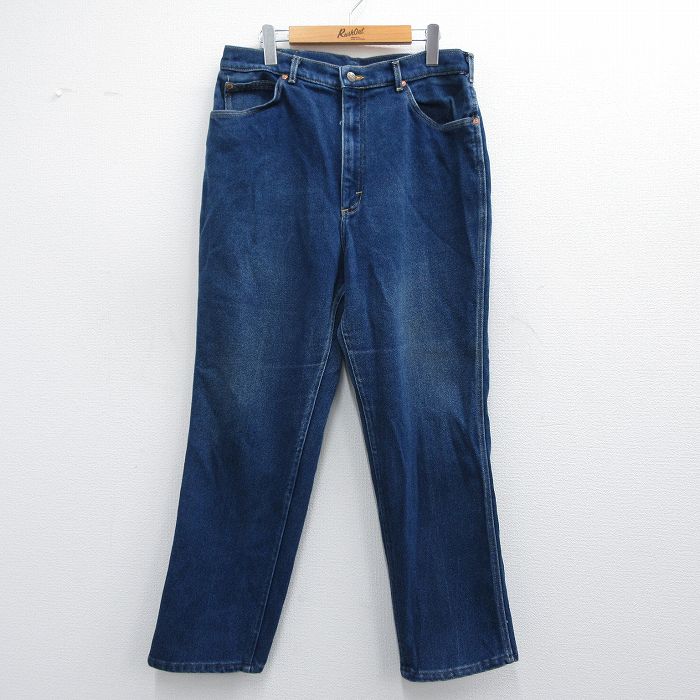 W33★古着 リー Lee ジーンズ メンズ 90年代 90s 紺 ネイビー デニム 25mar29 中古 ボトムス ジーパン Gパン ロング パンツ