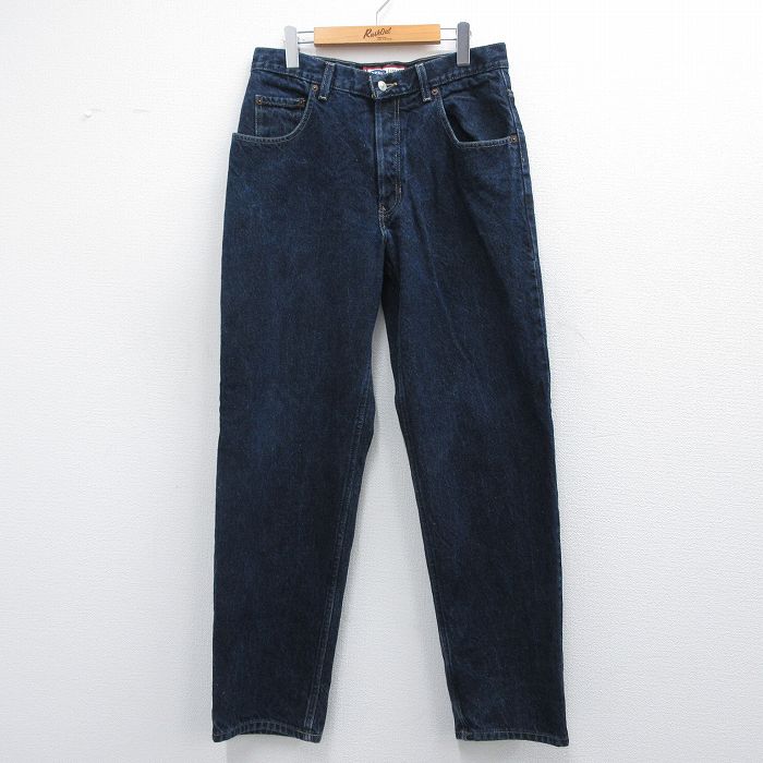 W33★古着 オールドネイビー ジーンズ メンズ 00年代 00s コットン 濃紺 ネイビー デニム 【spe】 25mar29 中古 ボトムス ジーパン Gパン ロング パンツ