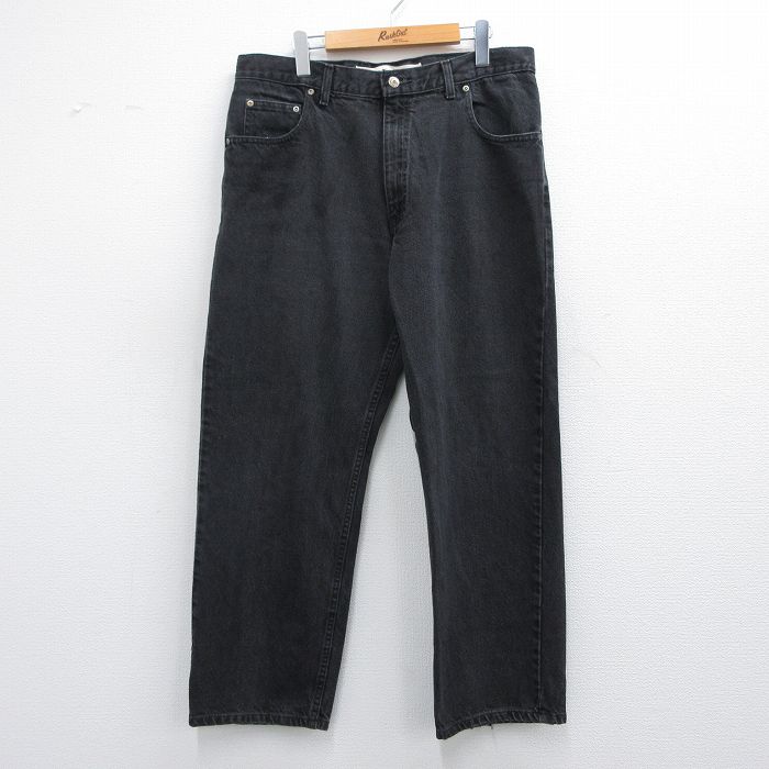 W35★古着 アリゾナジーンズ ジーンズ メンズ 00年代 00s コットン 黒 ブラック デニム 25mar29 中古 ボトムス ジーパン Gパン ロング パンツ