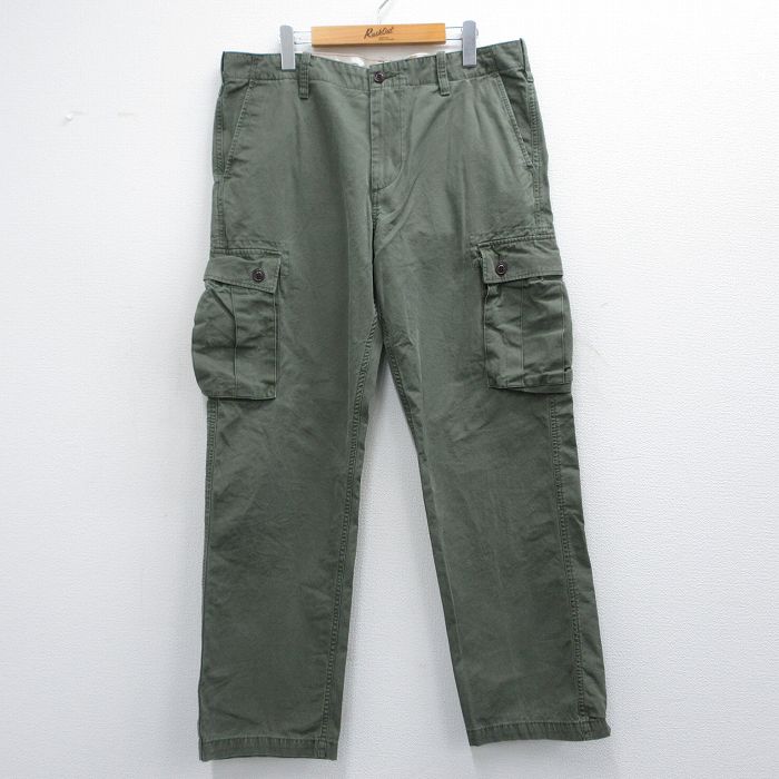 W37★古着 ドッカーズ カーゴ パンツ メンズ 薄緑 グリーン 25mar29 中古 ボトムス ロング