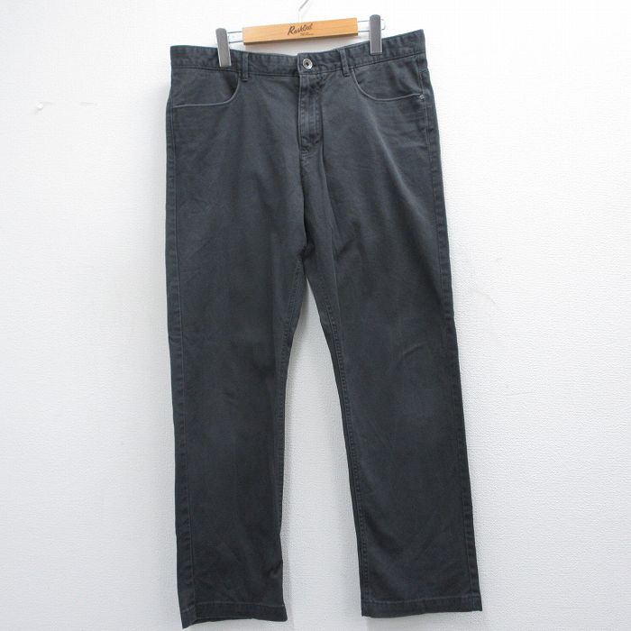 W35★古着 カルバンクライン Calvin Klein ブランド パンツ メンズ 濃グレー 25mar29 中古 ボトムス ロング