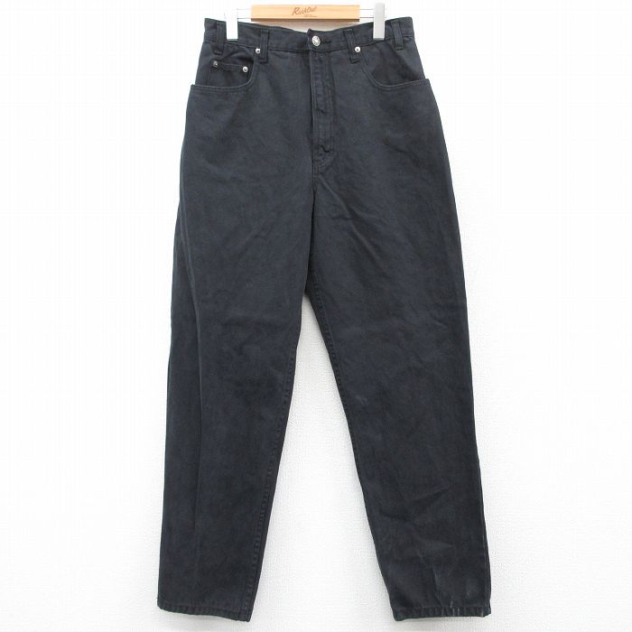 【20%OFF】W32★古着 ジーンズ メンズ 00年代 00s コットン 黒 ブラック デニム 25mar28 中古 ボトムス ジーパン Gパン ロング パンツ