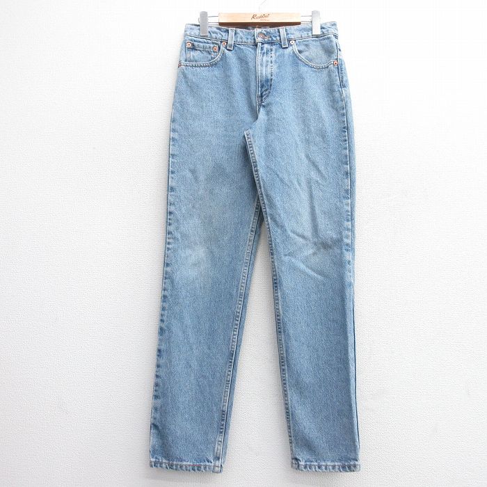 W30★古着 リーバイス Levis 512 ジーンズ メンズ 90年代 90s テーパード コットン USA製 紺 ネイビー デニム 【spe】 25mar28 中古 ボトムス ジーパン Gパン ロング パンツ