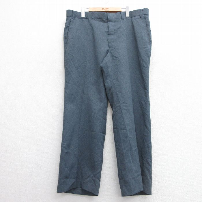 W42★古着 リーバイス Levis アクション スラックス パンツ メンズ 80年代 80s 大きいサイズ タロン 紺系 ネイビー 【spe】 25mar28 中古 ボトムス ロング