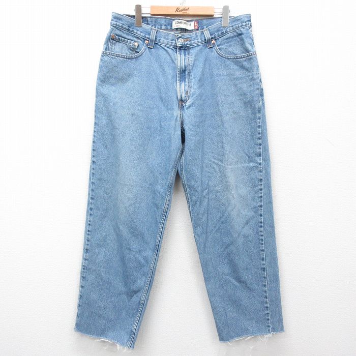 W36★古着 リーバイス Levis 560 ジーンズ メンズ コットン 紺 ネイビー デニム 25mar28 中古 ボトムス ジーパン Gパン ロング パンツ