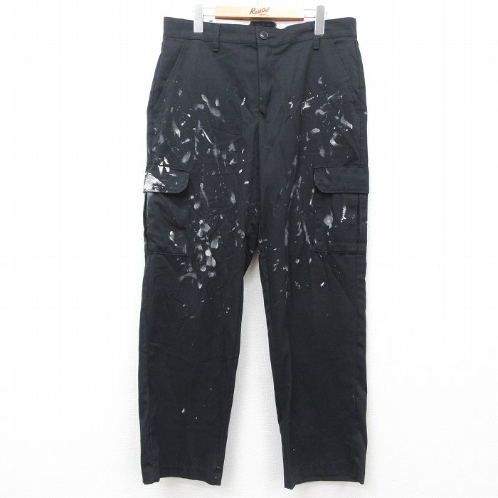 W36★古着 レッドキャップ ワーク カーゴ パンツ メンズ 黒 ブラック 25mar28 中古 ボトムス ロング