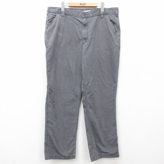 W40★古着 カーハート Carhartt パンツ メンズ 大きいサイズ 濃グレー 25mar28 中古 ボトムス ロング