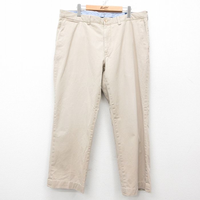 W40★古着 ラルフローレン Ralph Lauren ブランド パンツ メンズ 大きいサイズ ベージュ カーキ 25mar28 中古 ボトムス ロング