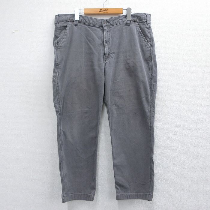 W41★古着 カーハート Carhartt パンツ メンズ ダック地 大きいサイズ 濃グレー 25mar29 中古 ボトムス ロング