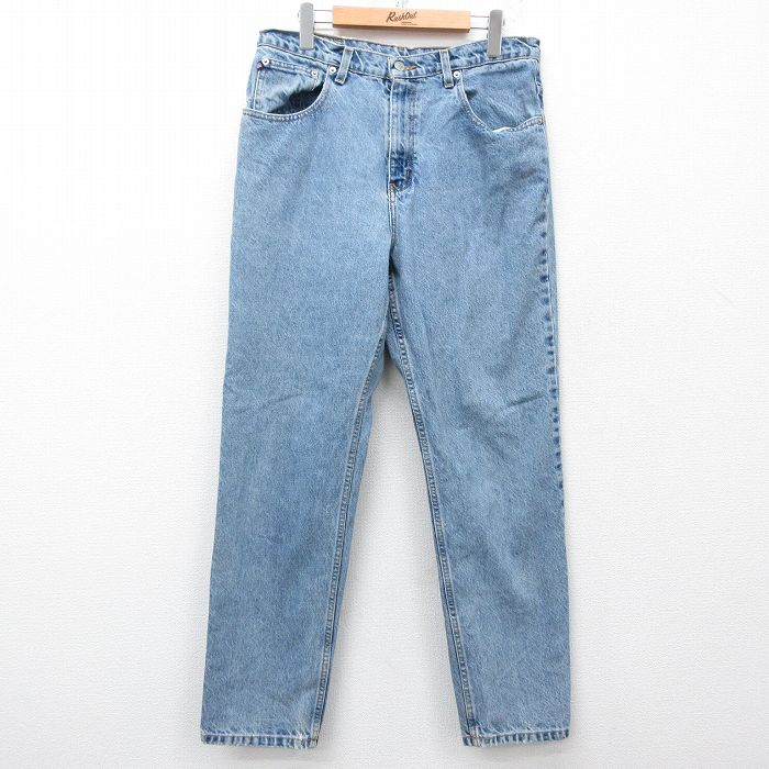 W34★古着 ラルフローレン Ralph Lauren ブランド ジーンズ メンズ コットン 紺 ネイビー デニム 25mar29 中古 ボトムス ジーパン Gパン ロング パンツ