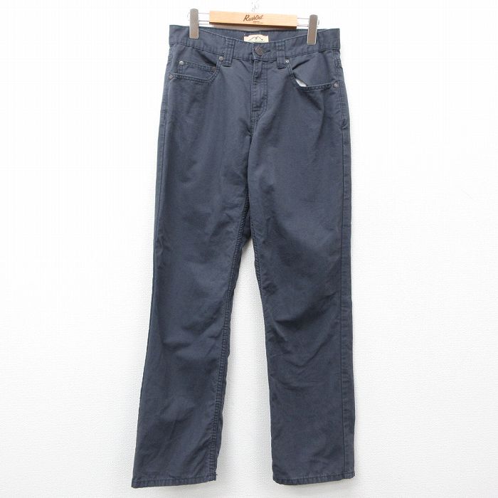 W32★古着 パンツ メンズ 濃グレー 25mar29 中古 ボトムス ロング