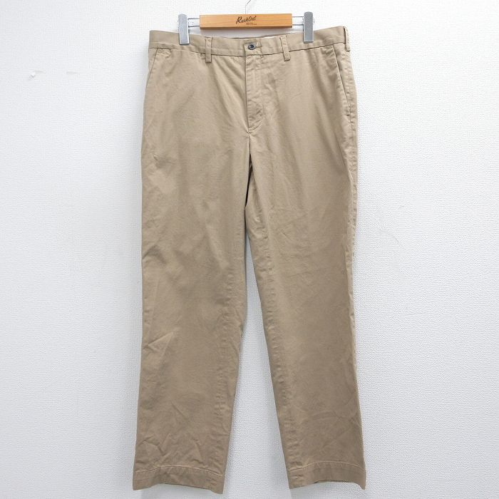 【50%OFF】W35★古着 ラルフローレン Ralph Lauren ブランド チノ パンツ チノパン メンズ ベージュ カーキ 25mar29 中古 ボトムス ロング