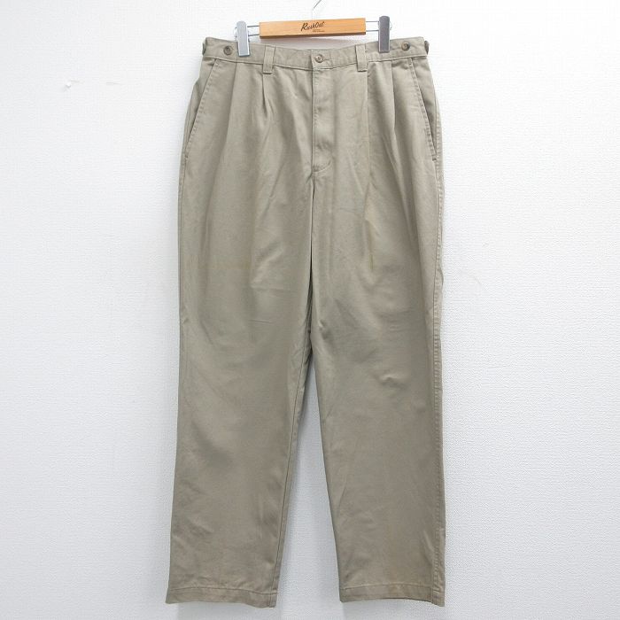 W35★古着 ドッカーズ パンツ メンズ コットン 薄ベージュ カーキ 25mar29 中古 ボトムス ロング