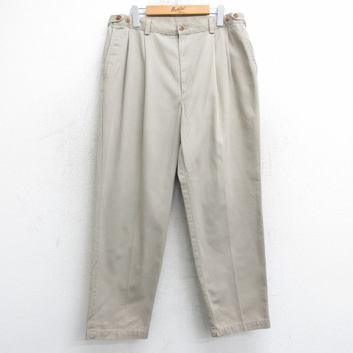 W35★古着 FARAH チノ パンツ チノパン メンズ コットン ベージュ カーキ 25mar29 中古 ボトムス ロング