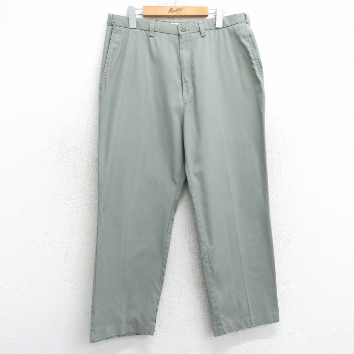 W35★古着 haggar パンツ メンズ 薄緑系 グリーン 25mar29 中古 ボトムス ロング