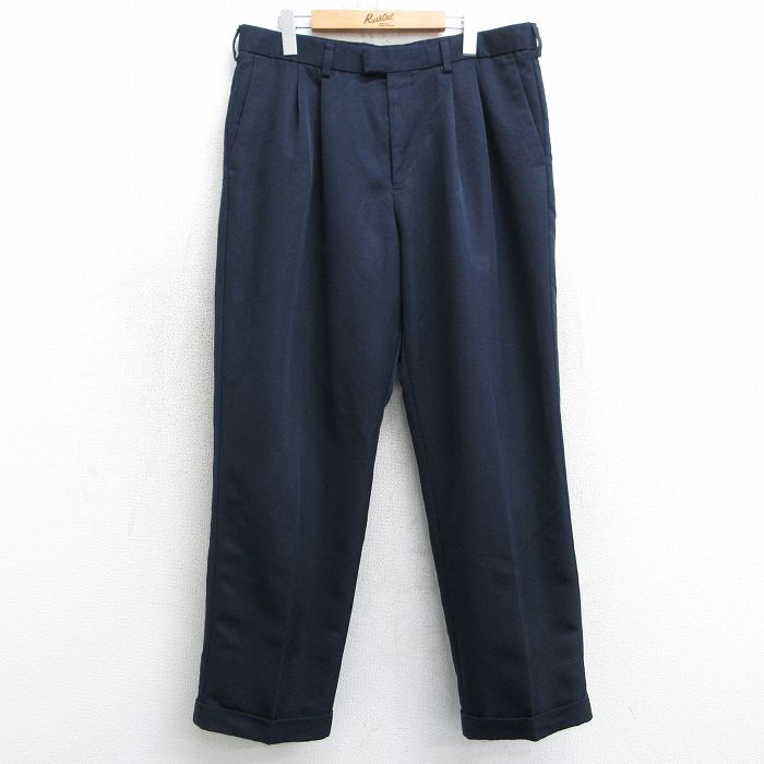 W35★古着 ドッカーズ スラックス パンツ メンズ 紺 ネイビー 25mar29 中古 ボトムス ロング