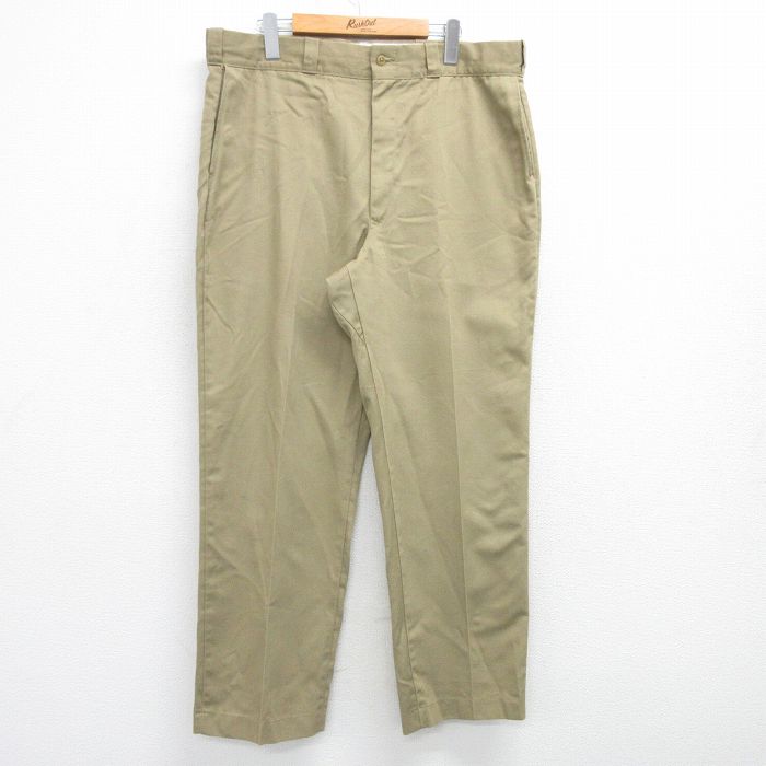 W37★古着 パンツ メンズ 80年代 80s USA製 タロン ベージュ カーキ 【spe】 25apr02 中古 ボトムス ロング
