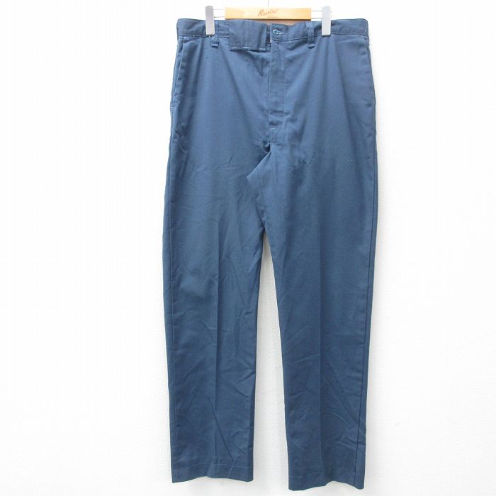 W36★古着 ワーク パンツ メンズ 90年代 90s USA製 紺 ネイビー 25apr01 中古 ボトムス ロング