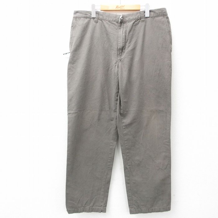 W39★古着 コロンビア COLUMBIA パンツ メンズ ダック地 コットン 濃緑 グリーン 25apr01 中古 ボトムス ロング