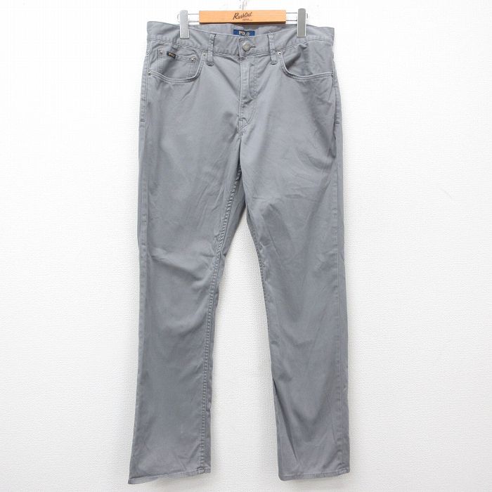 W34★古着 ラルフローレン Ralph Lauren ブランド パンツ メンズ グレー 25apr01 中古 ボトムス ロング