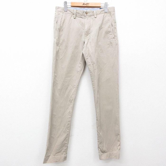 W31★古着 ラルフローレン Ralph Lauren ブランド パンツ メンズ ベージュ カーキ 25apr01 中古 ボトムス ロング