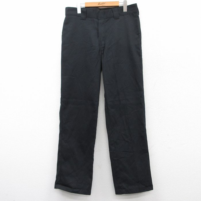 W34★古着 ディッキーズ Dickies ワーク パンツ メンズ 874 黒 ブラック 25apr01 中古 ボトムス ロング