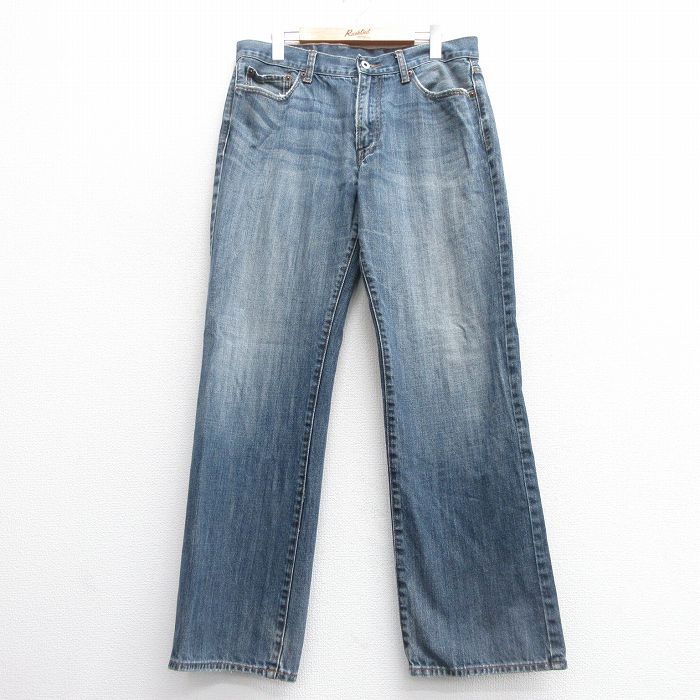 W33★古着 ラッキーブランド Lucky Brand ジーンズ メンズ コットン 紺 ネイビー デニム 25apr02 中古 ボトムス ジーパン Gパン ロング パンツ