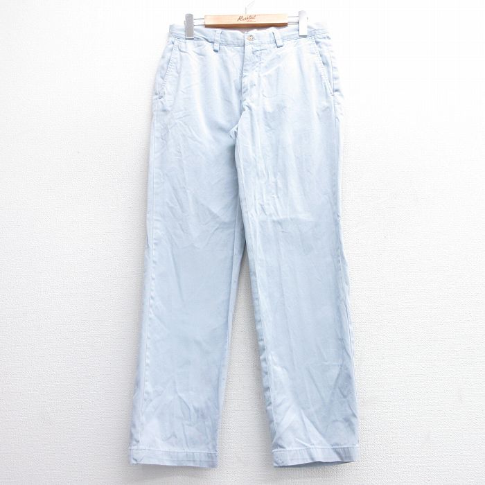 W29★古着 ラルフローレン Ralph Lauren ブランド パンツ メンズ コットン 薄紺 ネイビー 25apr02 中古 ボトムス ロング