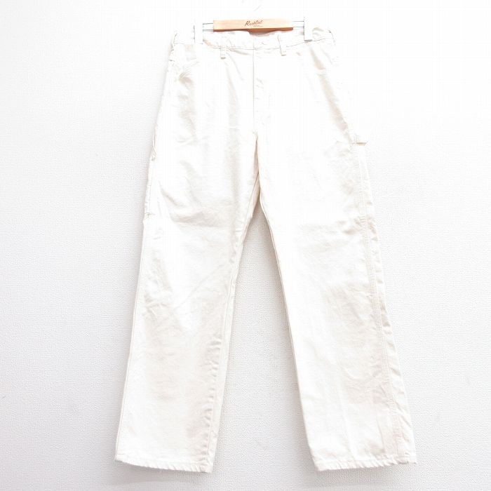 W32★古着 ビッグベン BIG BEN ラングラー Wrangler ペインター パンツ メンズ 80年代 80s USA製 生成り 【spe】 25apr03 中古 ボトムス ロング