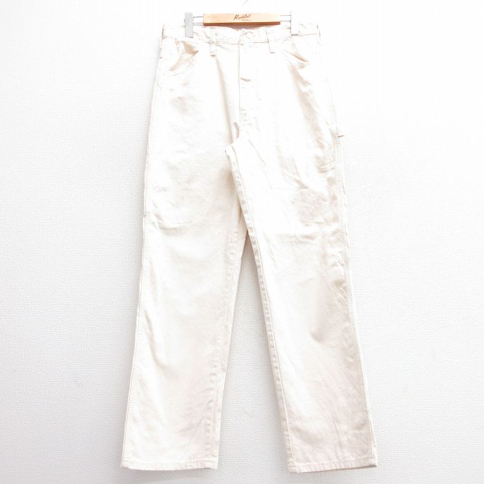 W32★古着 ビッグベン BIG BEN ラングラー Wrangler ペインター パンツ メンズ 80年代 80s USA製 タロン 生成り 25apr03 中古 ボトムス ロング