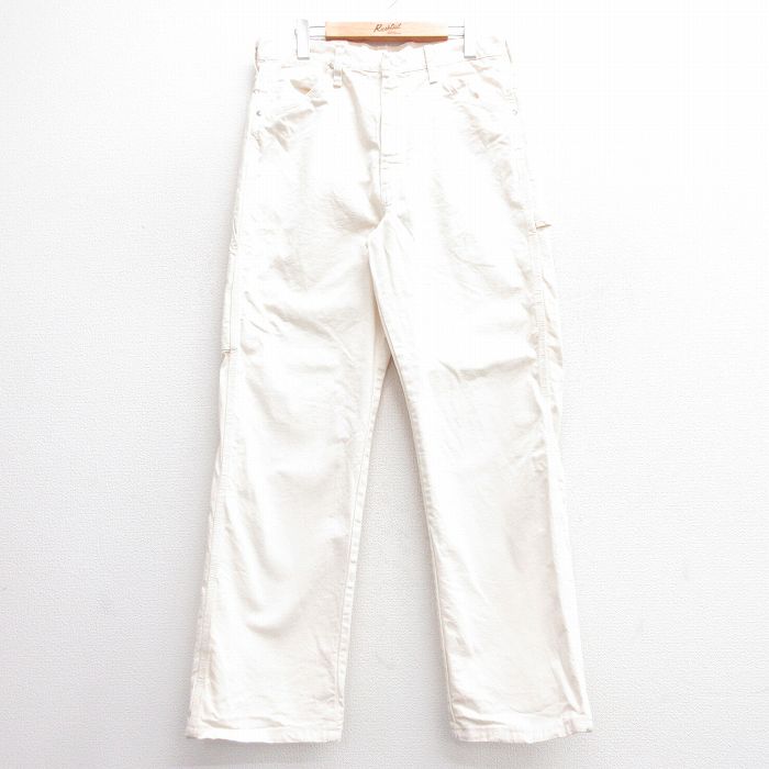 W33★古着 ビッグベン BIG BEN ラングラー Wrangler ペインター パンツ メンズ 80年代 80s USA製 タロン 生成り 25apr03 中古 ボトムス ロング