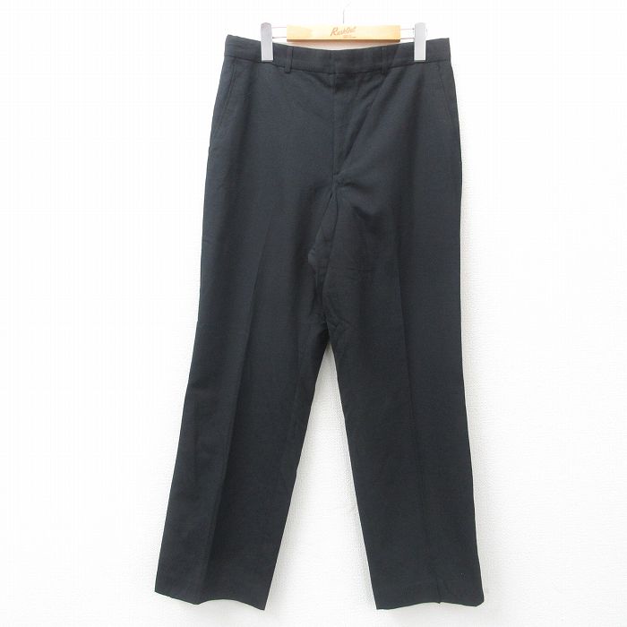 W31★古着 タウンクラフト スラックス パンツ メンズ 90年代 90s 黒 ブラック 25apr03 中古 ボトムス ロング