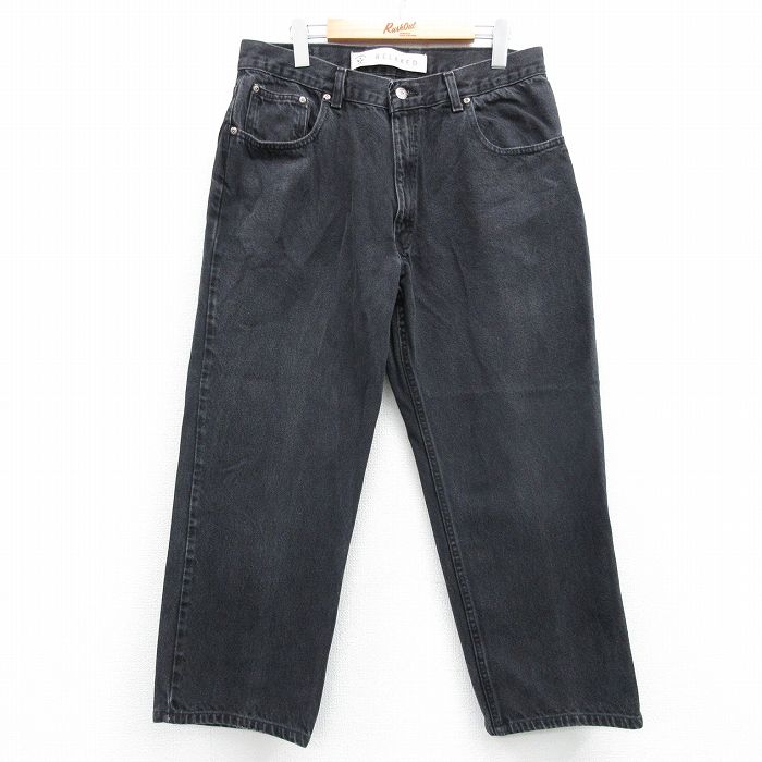 W32★古着 アリゾナジーンズ ジーンズ メンズ コットン 黒 ブラック デニム 25apr04 中古 ボトムス ジーパン Gパン ロング パンツ