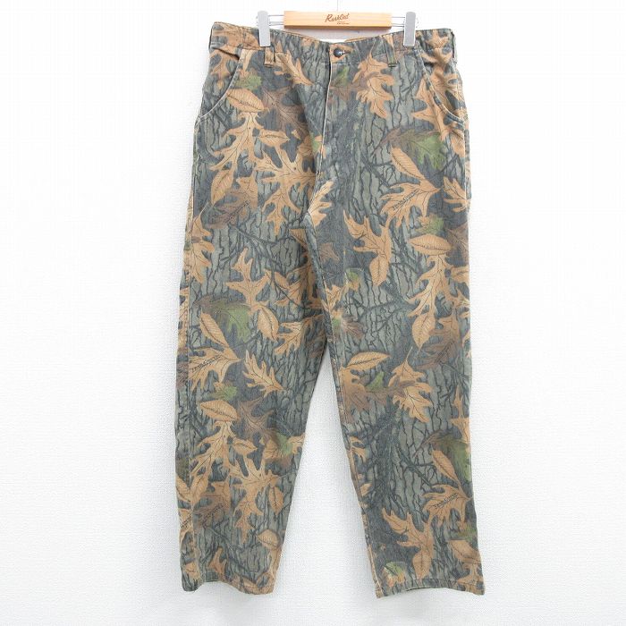 W36★古着 ハンティング パンツ メンズ 00年代 00s TRAIL COVER 濃緑他 グリーン 【spe】 25apr04 中古 ボトムス ロング