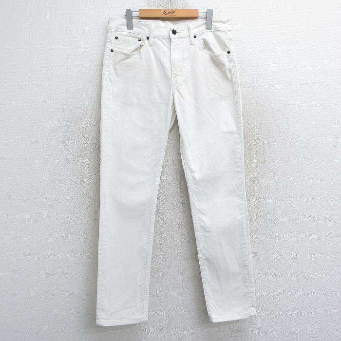 W34★古着 リーバイス Levis 511 ジーンズ メンズ 白 ホワイト デニム 25apr10 中古 ボトムス ジーパン Gパン ロング パンツ