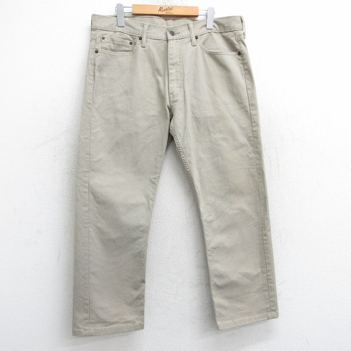【50%OFF】W37★古着 リーバイス Levis パンツ メンズ ベージュ カーキ 25apr10 中古 ボトムス ロング