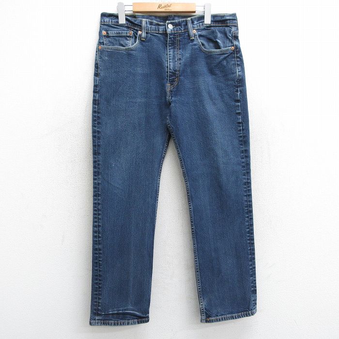 W36★古着 リーバイス Levis 514 ジーンズ メンズ 濃紺 ネイビー デニム 25apr10 中古 ボトムス ジーパン Gパン ロング パンツ