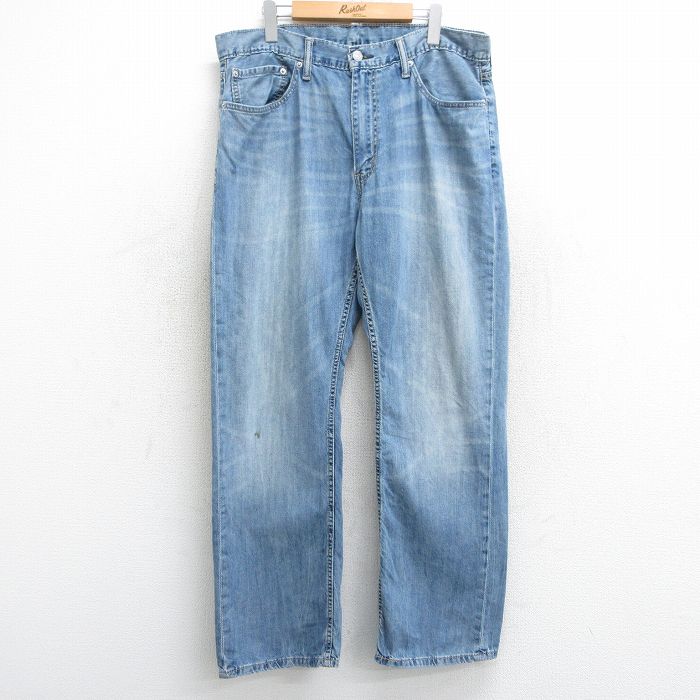 W38★古着 リーバイス Levis 569 ジーンズ メンズ ヒゲ コットン 紺 ネイビー デニム 【spe】 25apr10 中古 ボトムス ジーパン Gパン ロング パンツ