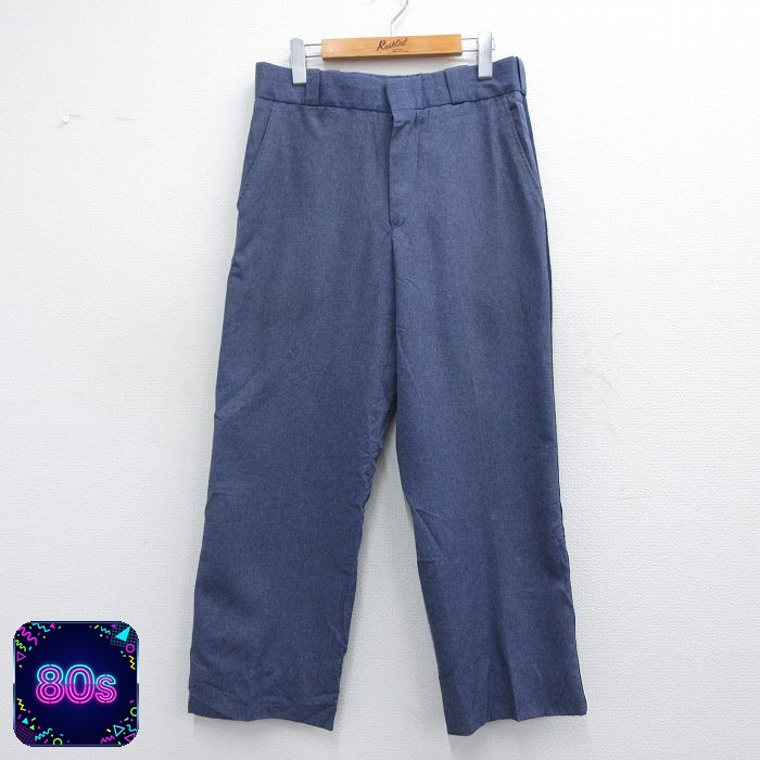 80s スラックス ネイビー W32 | 古着