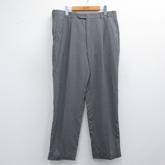 W37★古着 トミーヒルフィガー TOMMY HILFIGER ブランド スラックス パンツ メンズ 80年代 80s タロン グレー 25apr10 中古 ボトムス ロング