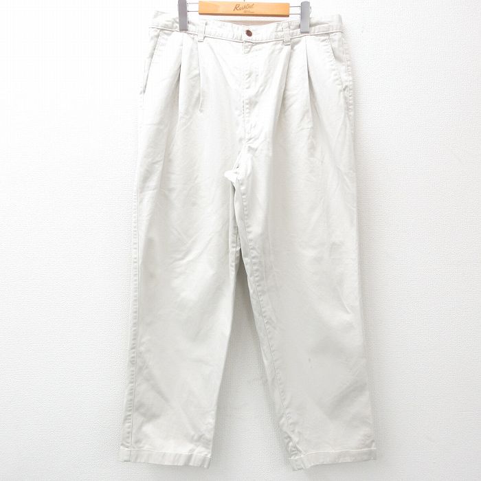 W36★古着 ドッカーズ チノ パンツ チノパン メンズ 00年代 00s コットン 薄ベージュ カーキ 25apr10 中古 ボトムス ロング