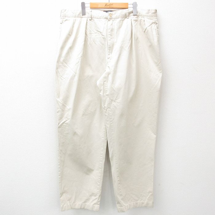 W42★古着 ラルフローレン Ralph Lauren ブランド チノ パンツ チノパン メンズ 90年代 90s ANDREW コットン 薄ベージュ カーキ 25apr10 中古 ボトムス ロング