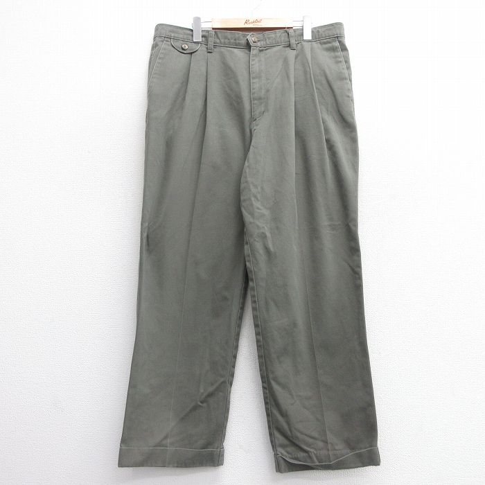 W39★古着 ドッカーズ パンツ メンズ 00年代 00s コットン 緑系 グリーン 25apr11 中古 ボトムス ロング