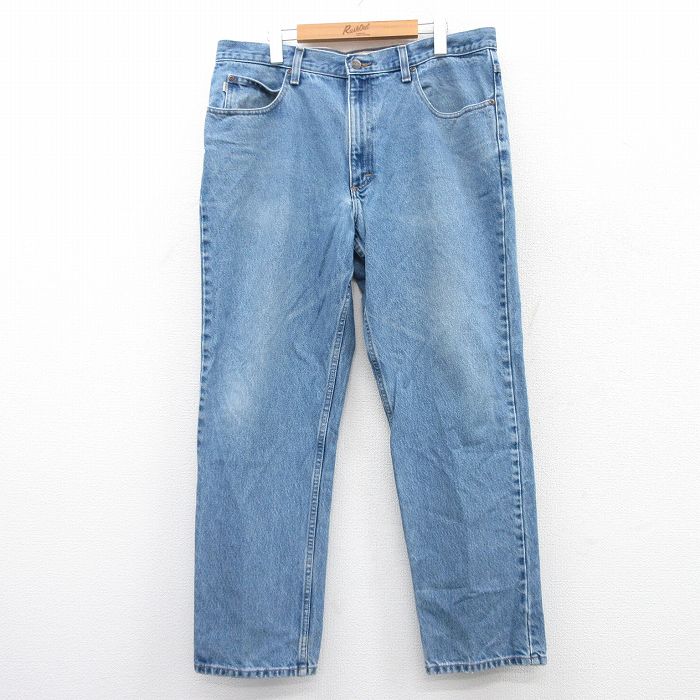 W37★古着 エルエルビーン LLBEAN ジーンズ メンズ 00年代 00s コットン 紺 ネイビー デニム 25apr11 中古 ボトムス ジーパン Gパン ロング パンツ