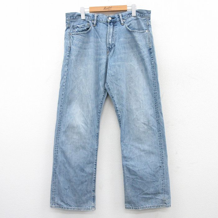 【50%OFF】W36★古着 ギャップ GAP ジーンズ メンズ ヒゲ コットン 紺 ネイビー デニム 25apr11 中古 ボトムス ジーパン Gパン ロング パンツ
