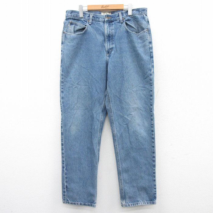 W36★古着 エルエルビーン LLBEAN ジーンズ メンズ コットン 紺 ネイビー デニム 25apr11 中古 ボトムス ジーパン Gパン ロング パンツ
